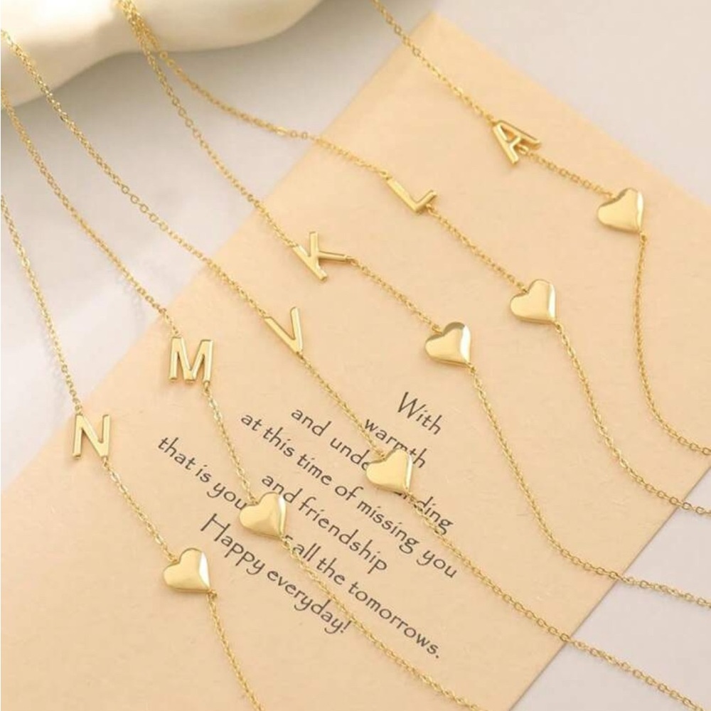 Initial heart necklace